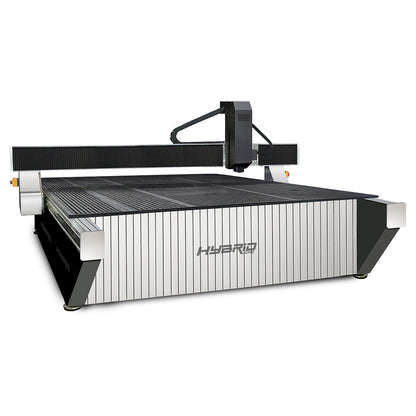 Hybrid CNC 10×7 router with quick tool change
